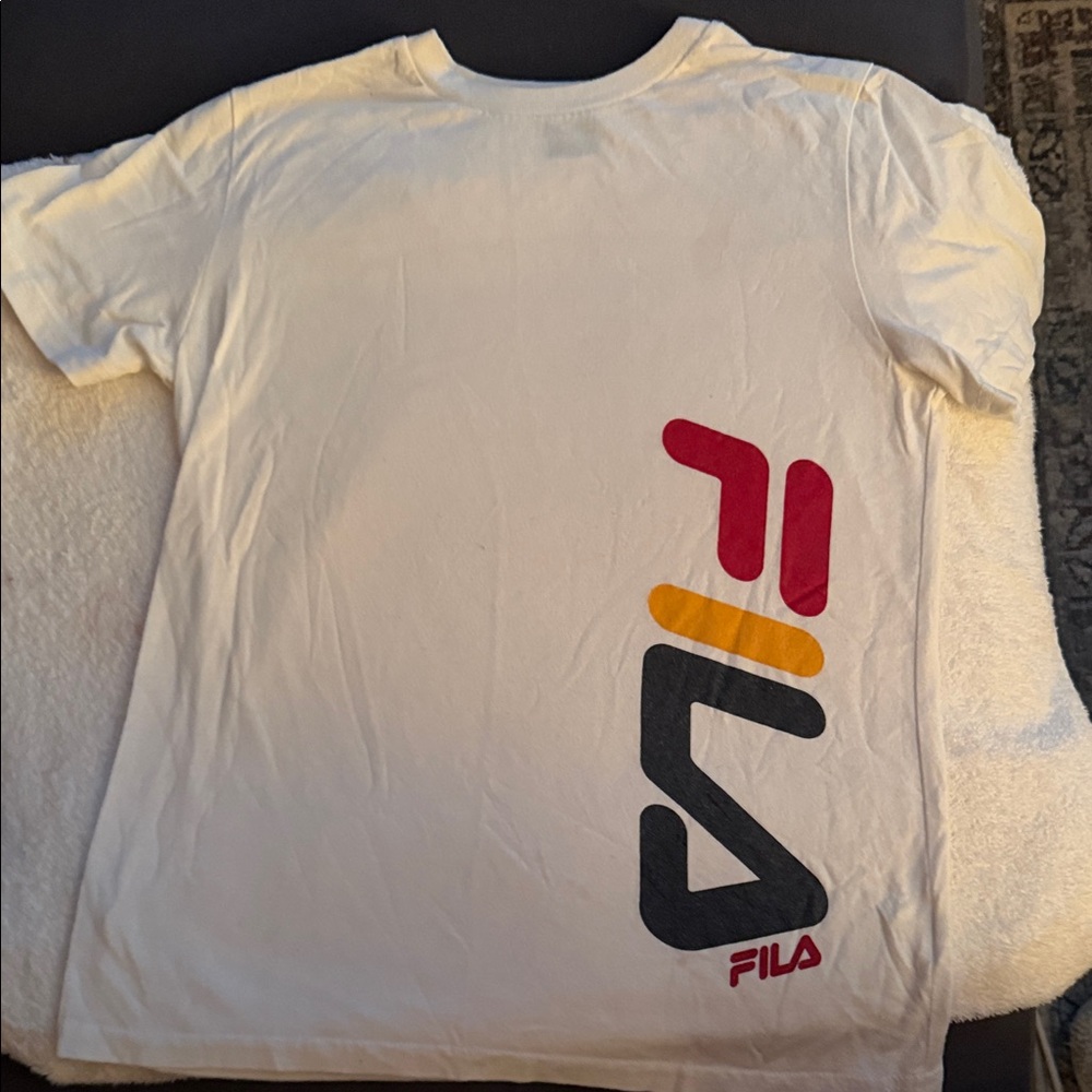 Fila Men's White Tee with Bold Logo